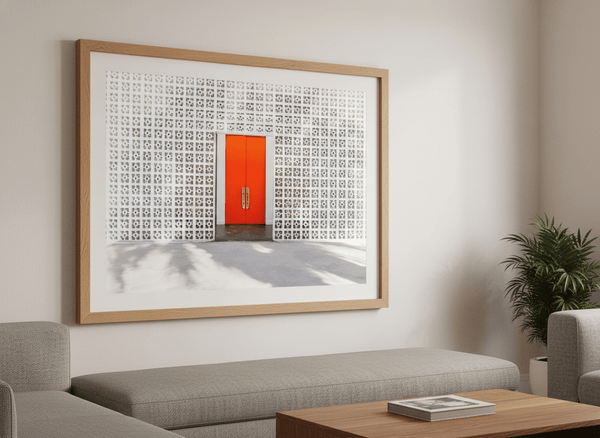 The Parker Orange Door And Breeze Block Wall By Tom Windeknecht
