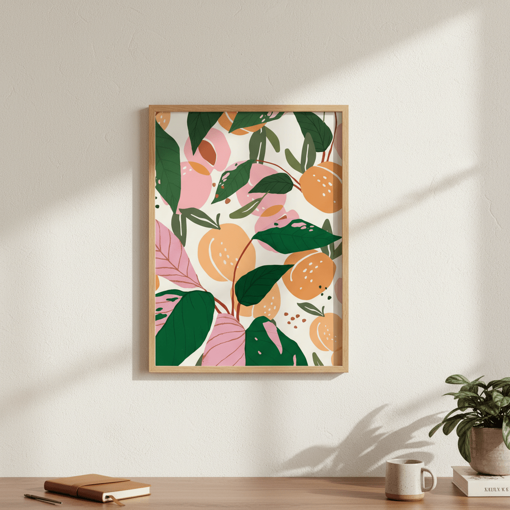 The Peach Garden by 83 Oranges wall - art - picture - poster