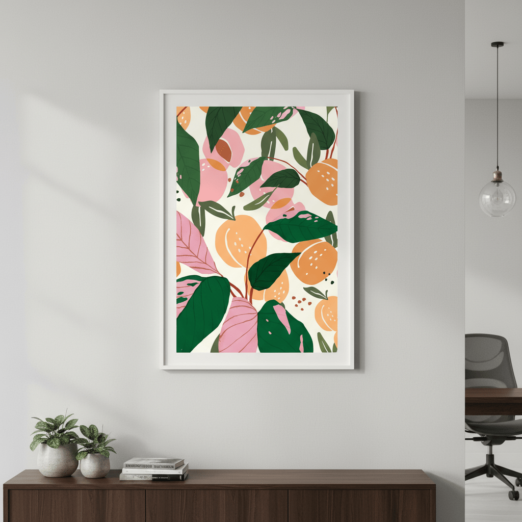The Peach Garden by 83 Oranges wall - art - picture - poster