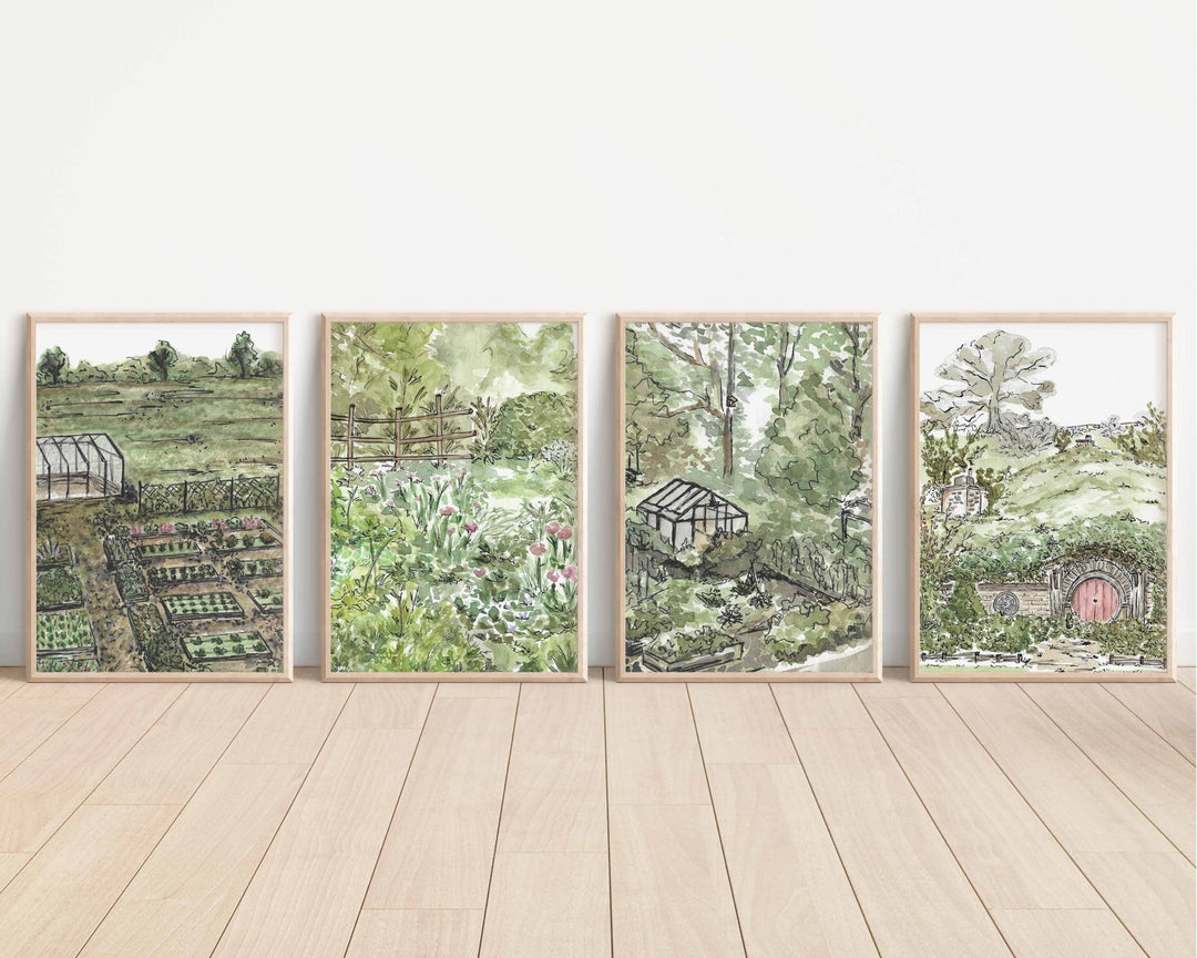 The Shire Garden Set of 4 by Josephine Wianto wall - art - picture - poster
