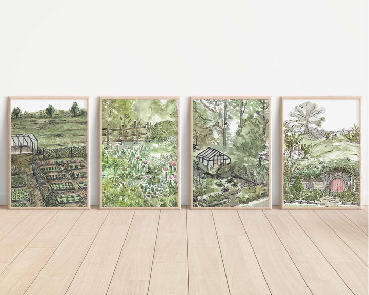 The Shire Garden Set of 4 by Josephine Wianto wall - art - picture - poster