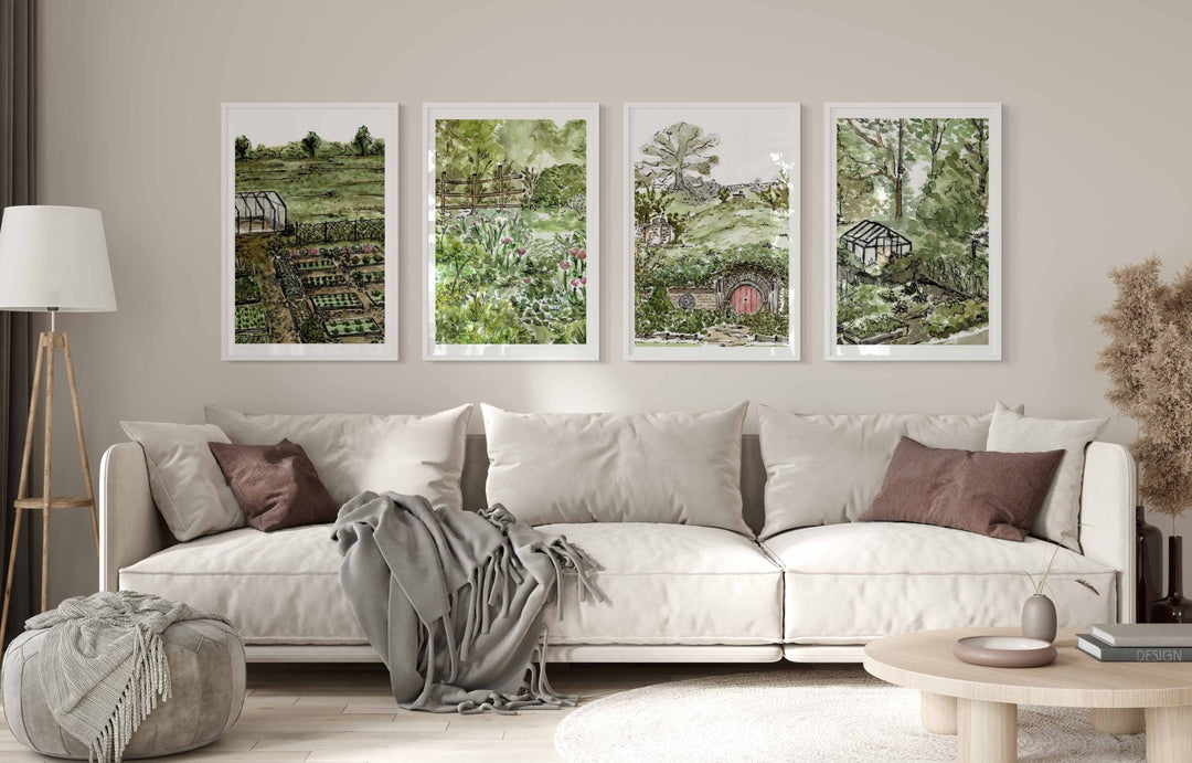 The Shire Garden Set of 4 by Josephine Wianto wall - art - picture - poster