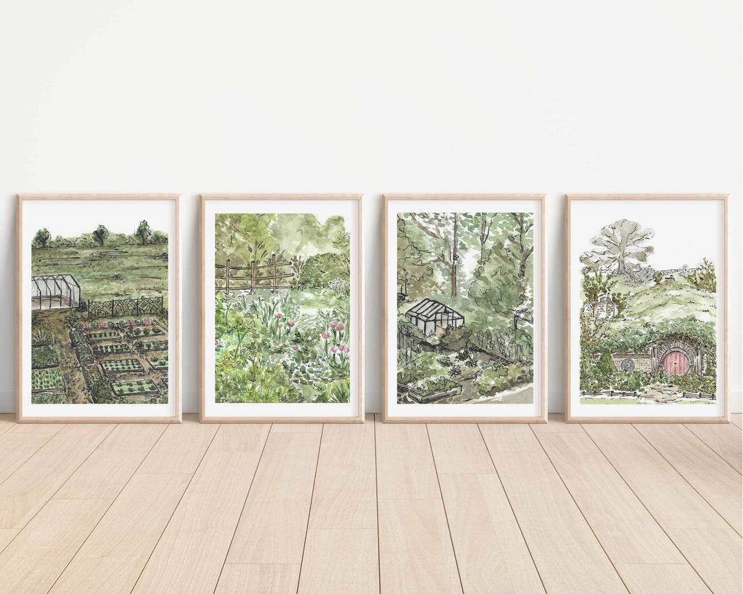 The Shire Garden Set of 4 by Josephine Wianto wall - art - picture - poster