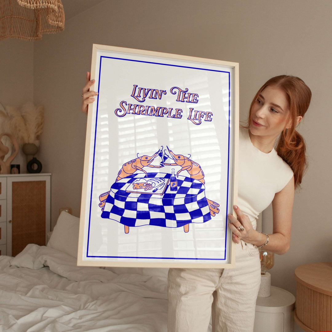 The Shrimple Life by Lisa Goebel wall - art - picture - poster