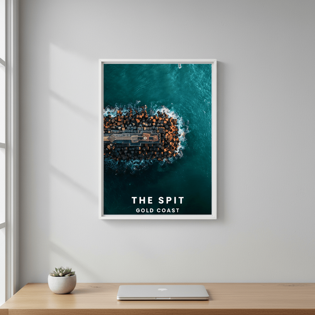 The Spit Travel Poster, Queensland by L10 wall - art - picture - poster