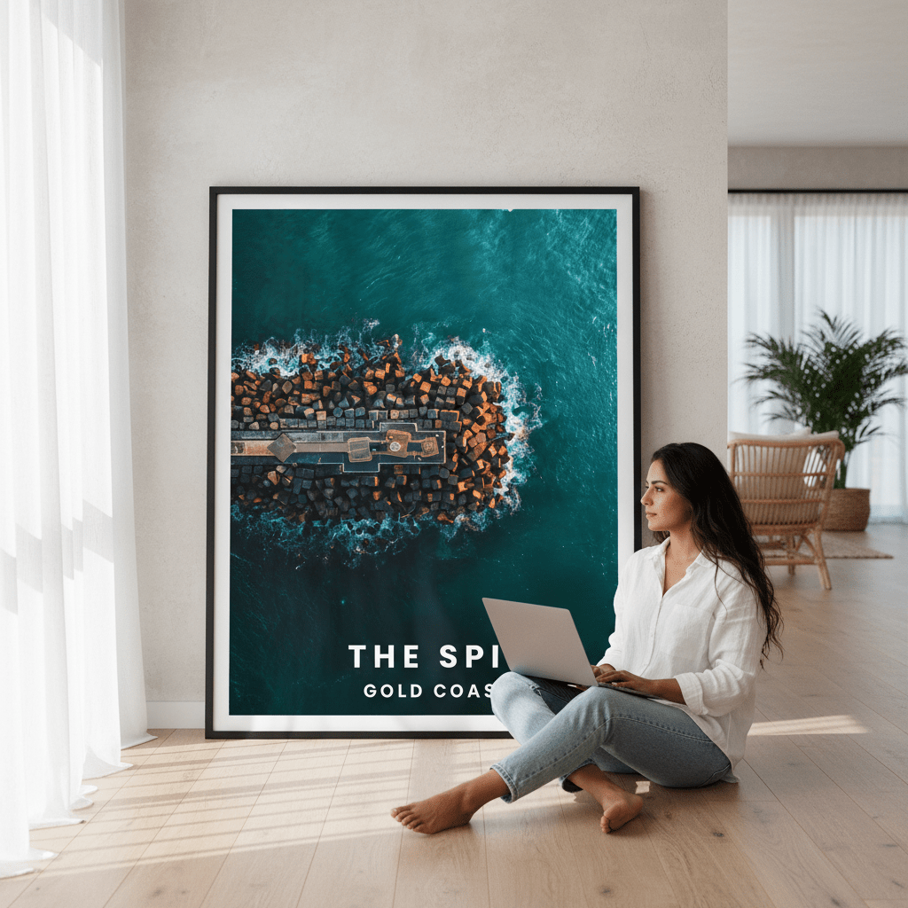 The Spit Travel Poster, Queensland by L10 wall - art - picture - poster