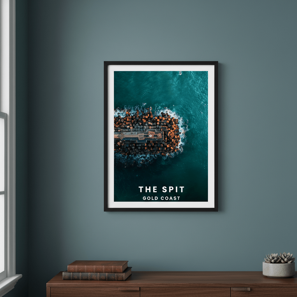 The Spit Travel Poster, Queensland by L10 wall - art - picture - poster