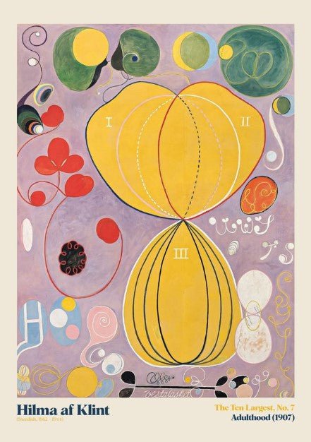 The Ten Largest Adulthood 7 Wall Art by Hilma af Klint