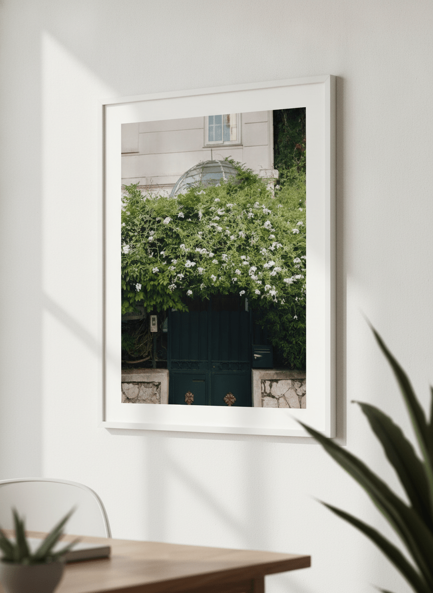 Contemporary wall art featured in a bright modern office workspace