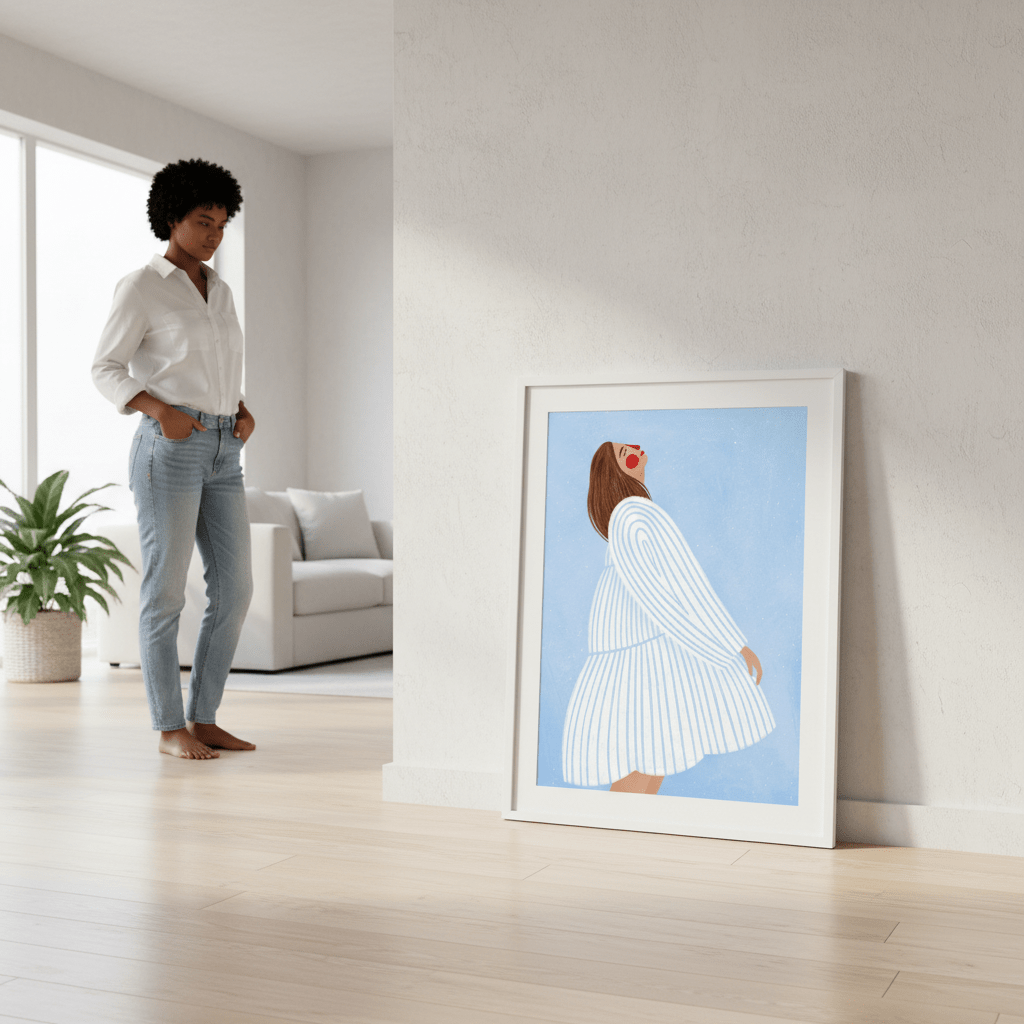 The Woman with the Blue Stripes by Bea Muller wall - art - picture - poster