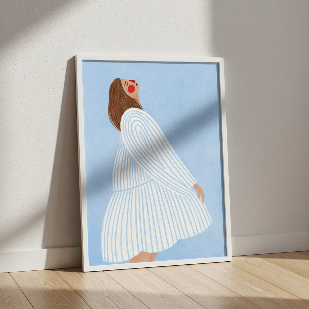The Woman with the Blue Stripes by Bea Muller wall - art - picture - poster