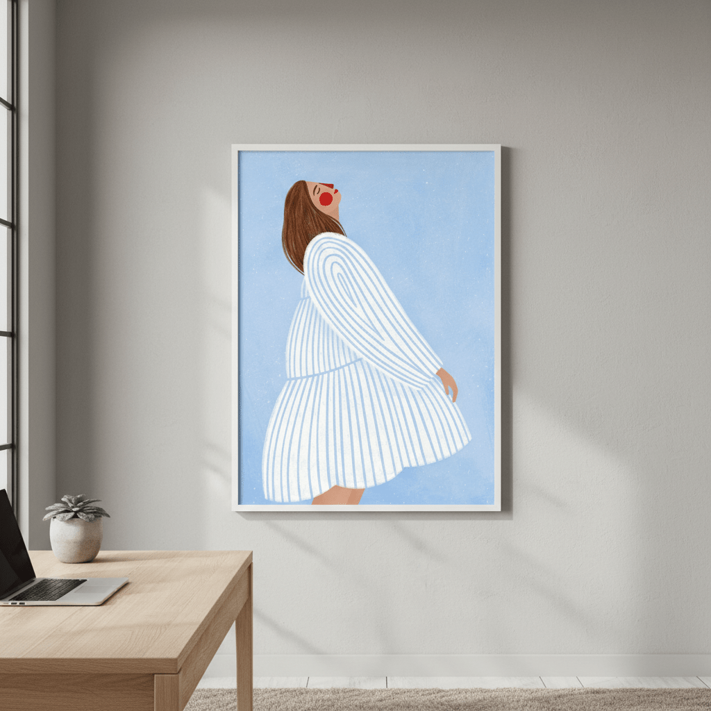 The Woman with the Blue Stripes by Bea Muller wall - art - picture - poster