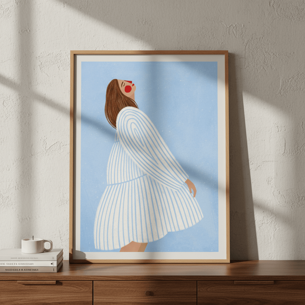 The Woman with the Blue Stripes by Bea Muller wall - art - picture - poster