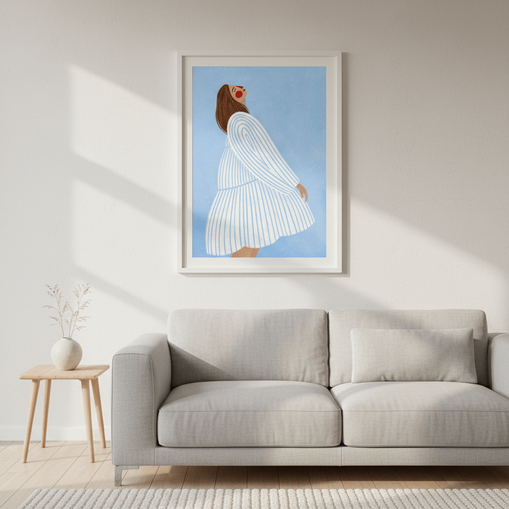 The Woman with the Blue Stripes by Bea Muller wall - art - picture - poster