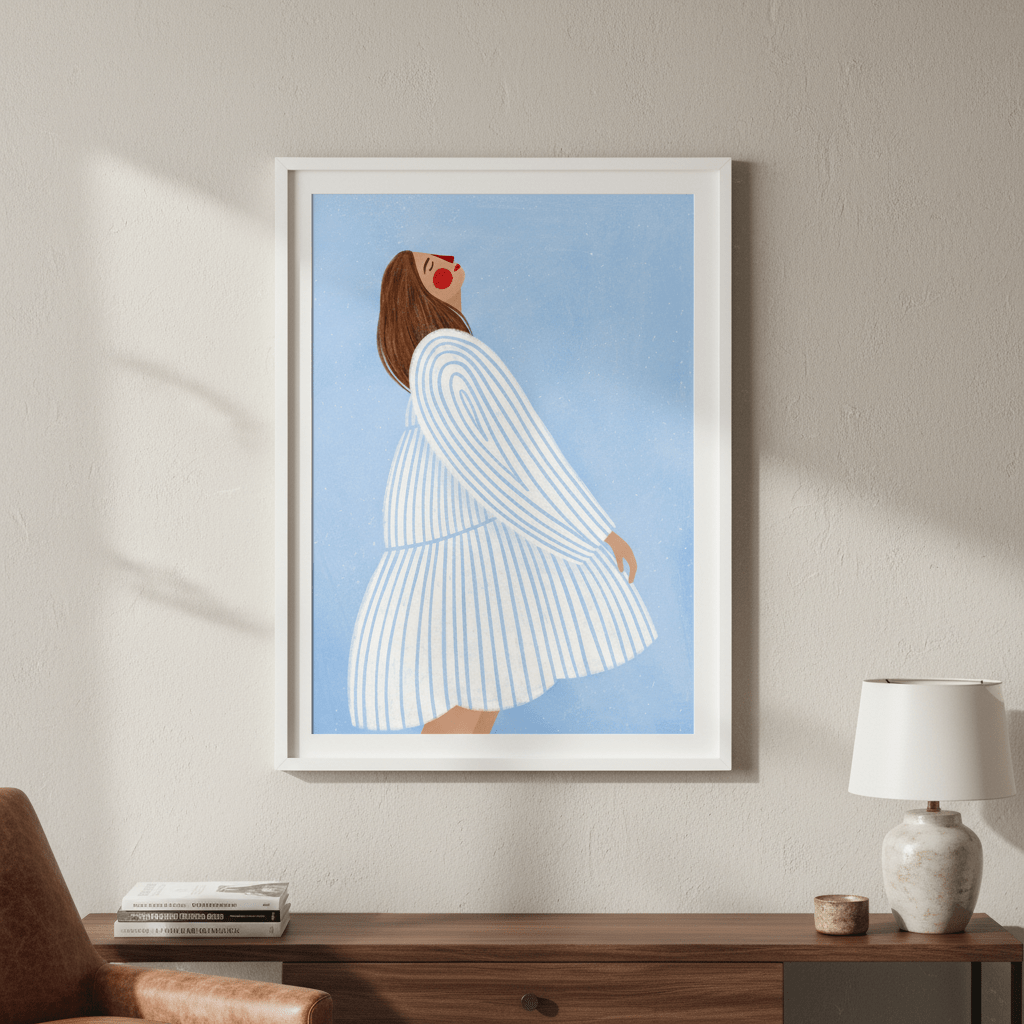 The Woman with the Blue Stripes by Bea Muller wall - art - picture - poster