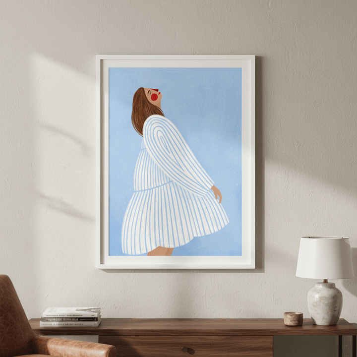 The Woman with the Blue Stripes by Bea Muller wall - art - picture - poster
