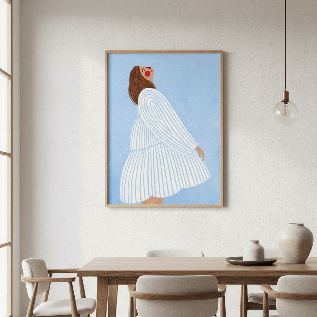 The Woman with the Blue Stripes by Bea Muller wall - art - picture - poster