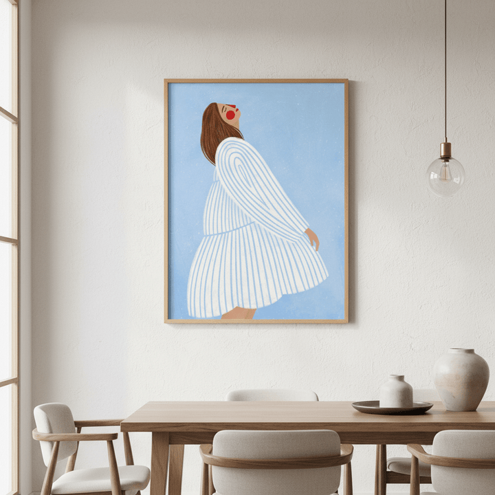 The Woman with the Blue Stripes by Bea Muller wall - art - picture - poster