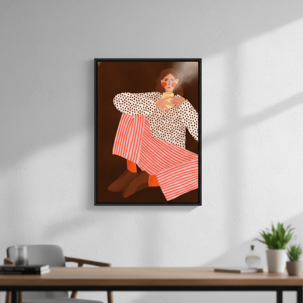The Woman with the Cup of Tea by Bea Muller wall - art - picture - poster