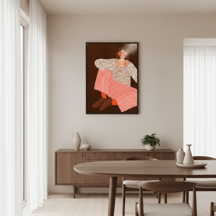 The Woman with the Cup of Tea by Bea Muller wall - art - picture - poster