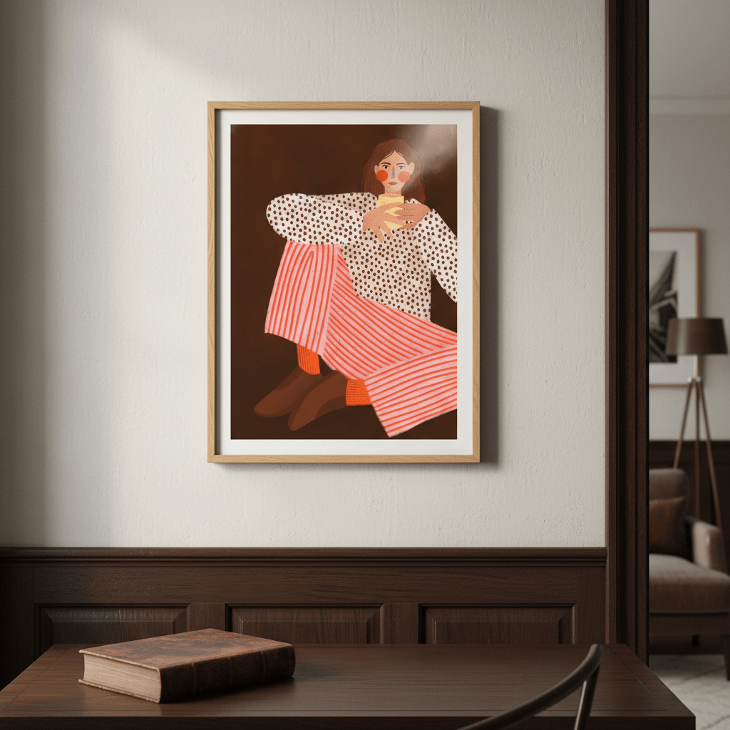 The Woman with the Cup of Tea by Bea Muller wall - art - picture - poster