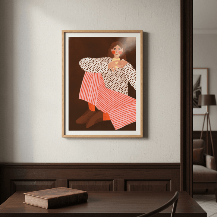 The Woman with the Cup of Tea by Bea Muller wall - art - picture - poster
