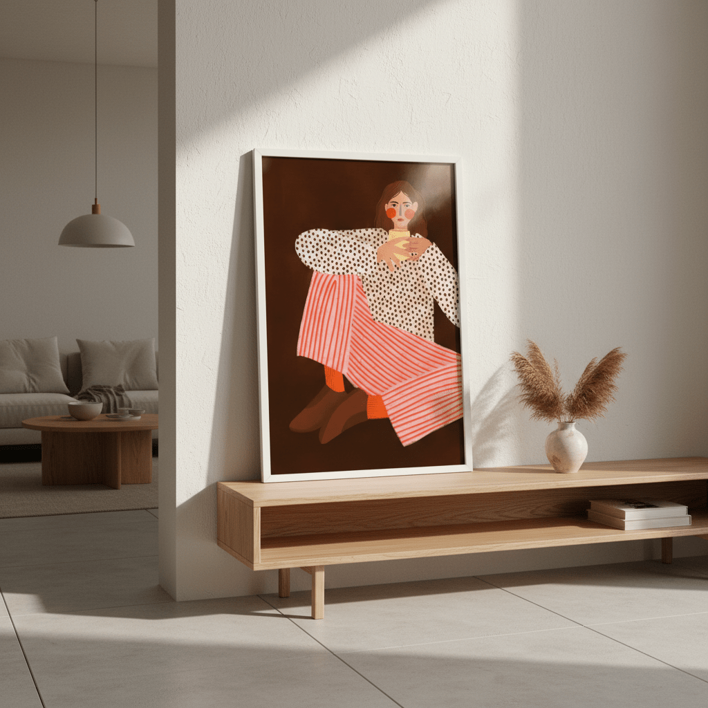 The Woman with the Cup of Tea by Bea Muller wall - art - picture - poster