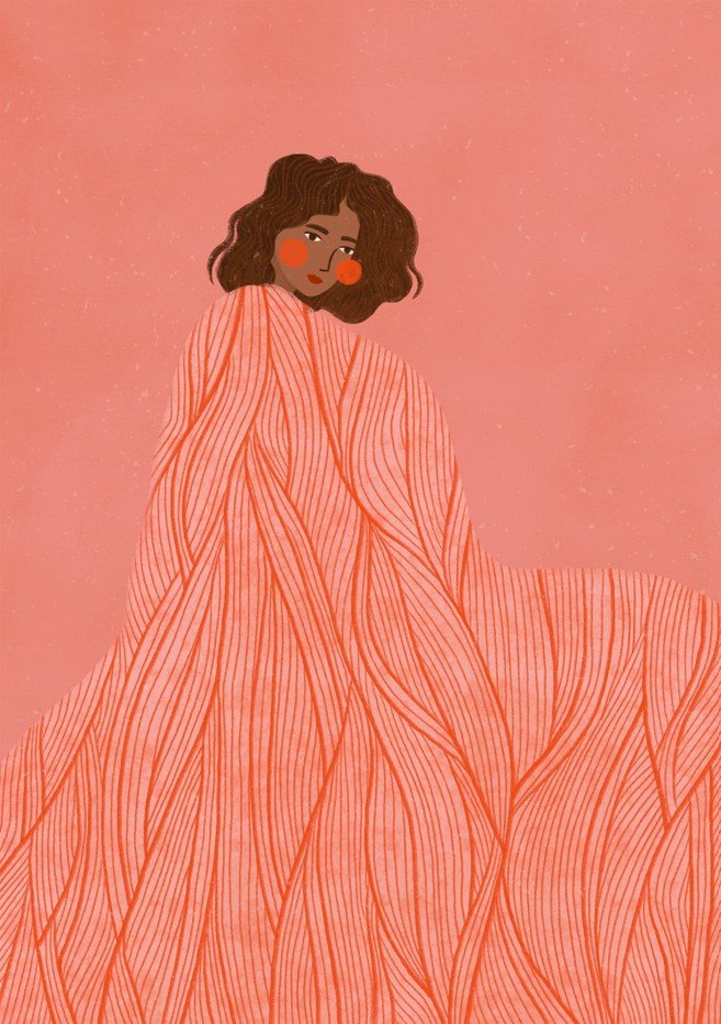The Woman with the Swirls II by Bea Muller