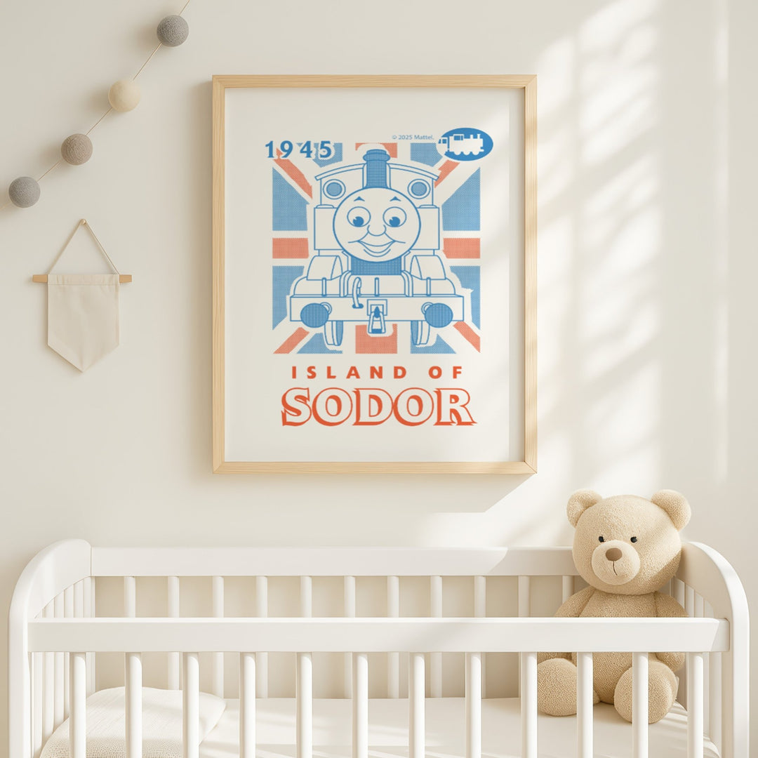 Thomas The Tank Engine Islands of Sodor Vintage Retro Print wall - art - picture - poster