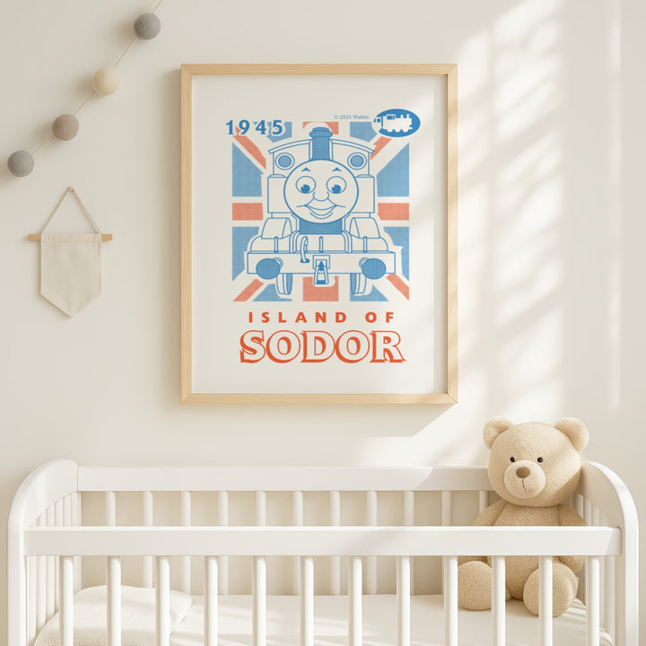 Thomas The Tank Engine Islands of Sodor Vintage Retro Print wall - art - picture - poster