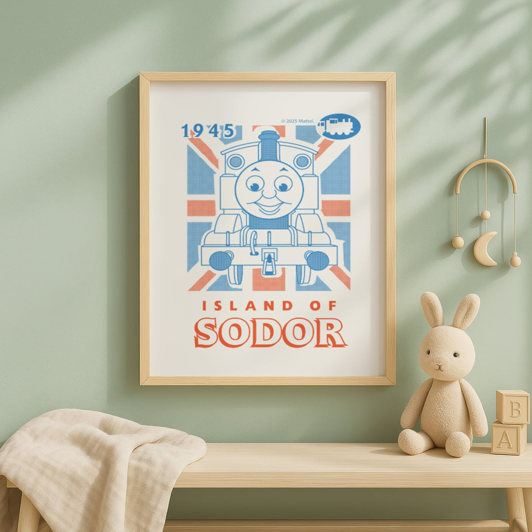 Thomas The Tank Engine Islands of Sodor Vintage Retro Print wall - art - picture - poster