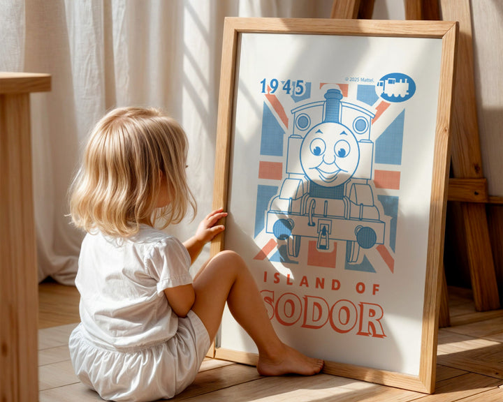 Thomas The Tank Engine Islands of Sodor Vintage Retro Print wall - art - picture - poster