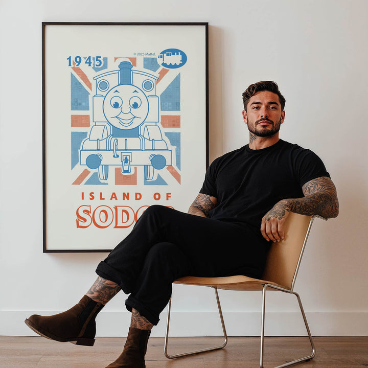 Thomas The Tank Engine Islands of Sodor Vintage Retro Print wall - art - picture - poster