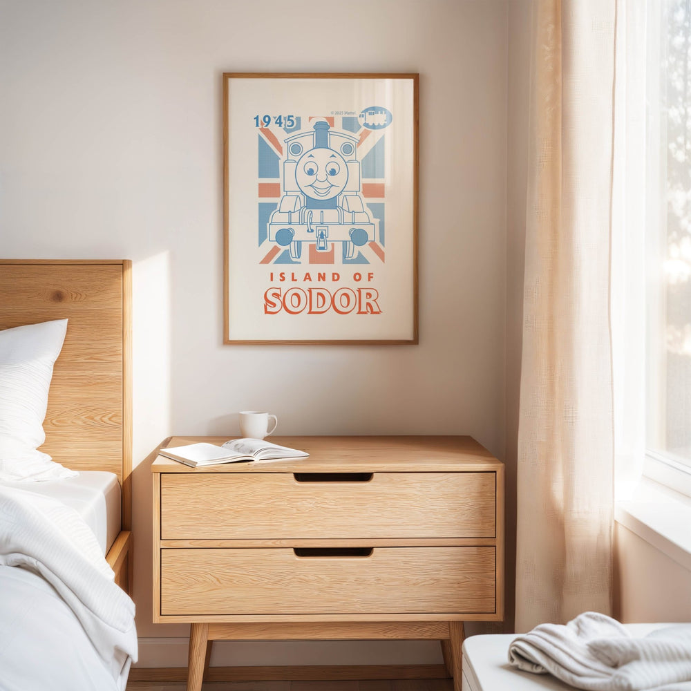 Thomas The Tank Engine Islands of Sodor Vintage Retro Print wall - art - picture - poster