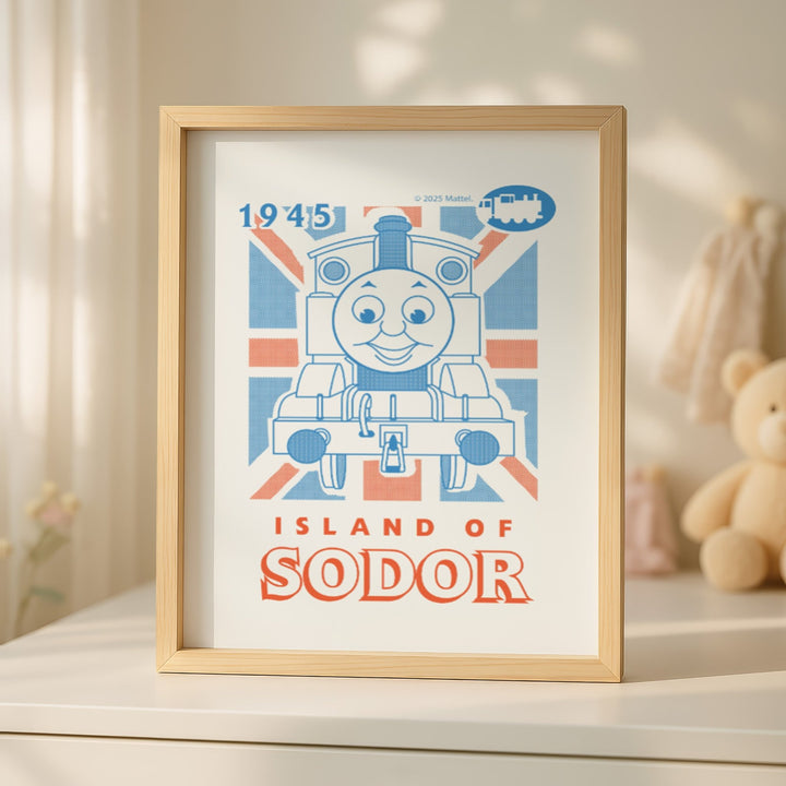 Thomas The Tank Engine Islands of Sodor Vintage Retro Print wall - art - picture - poster