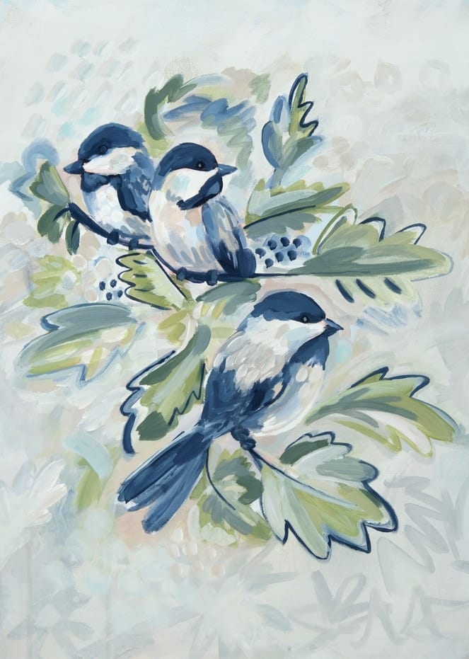 Three Chickadees By Nicole Walsh