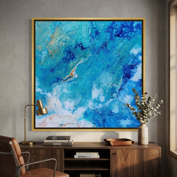 Tidal Currents In The Buccaneer Archipelago By Angela Anderson | Canvas Square Print