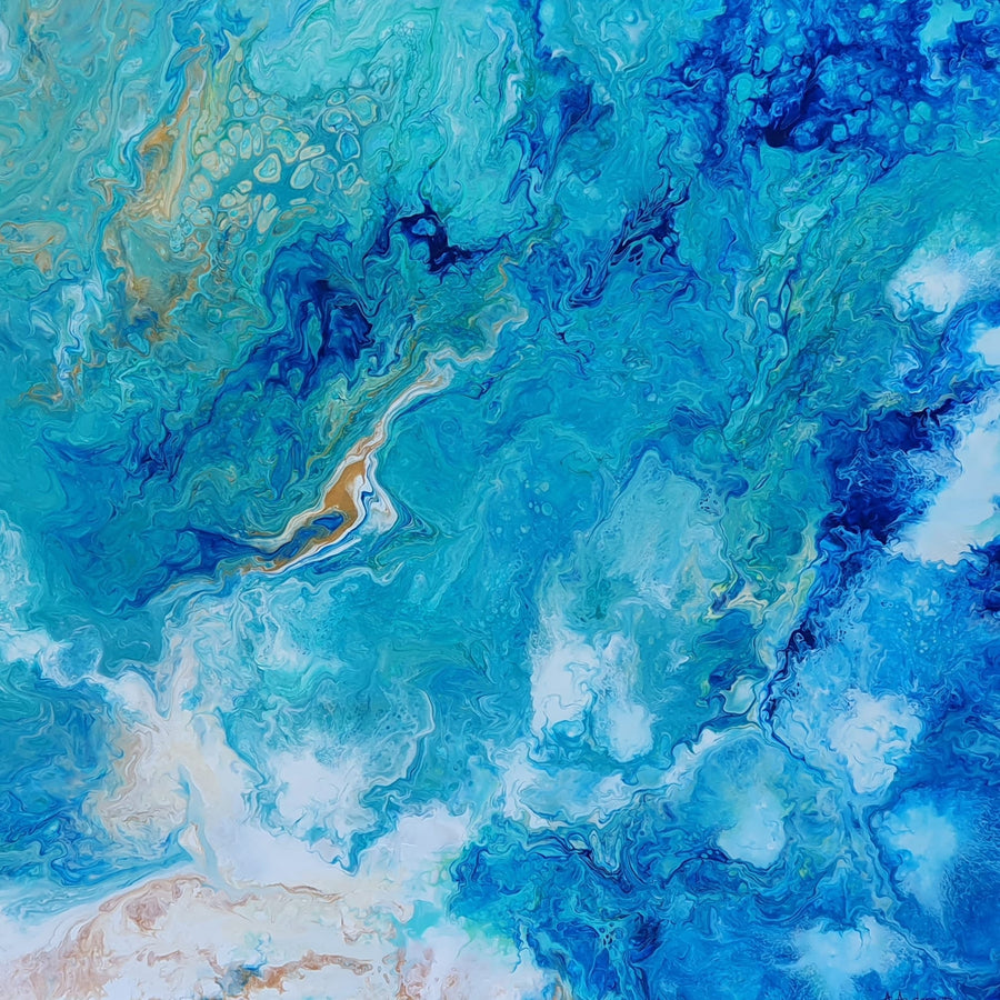 Tidal Currents In The Buccaneer Archipelago By Angela Anderson | Canvas Square Print