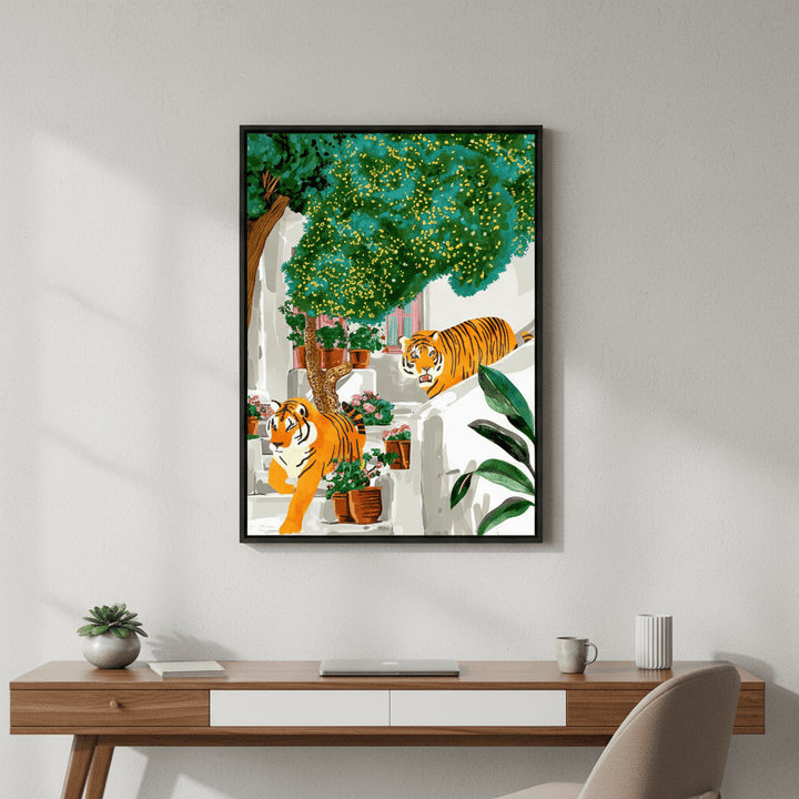 Tigers in Greece by 83 Oranges wall - art - picture - poster