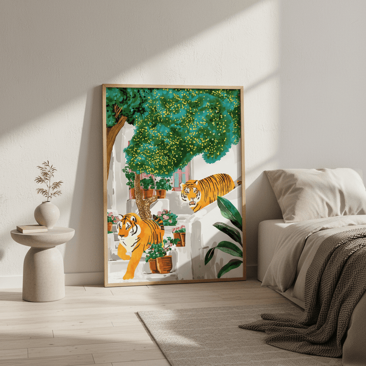 Tigers in Greece by 83 Oranges wall - art - picture - poster