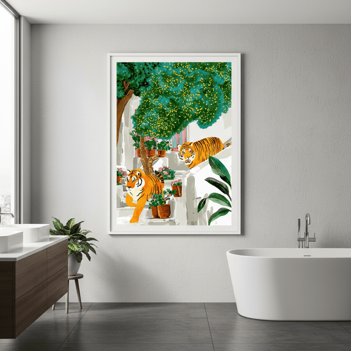 Tigers in Greece by 83 Oranges wall - art - picture - poster