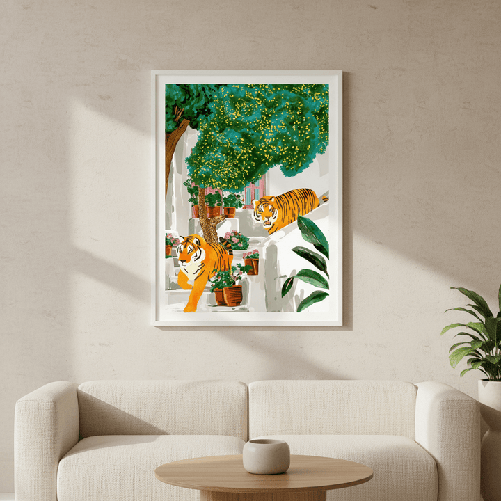 Tigers in Greece by 83 Oranges wall - art - picture - poster