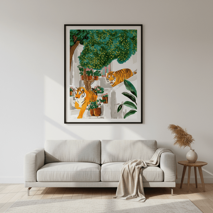 Tigers in Greece by 83 Oranges wall - art - picture - poster