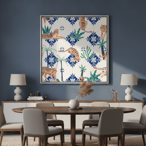 Tigers In Morocco By 83 Oranges | Canvas Square Print