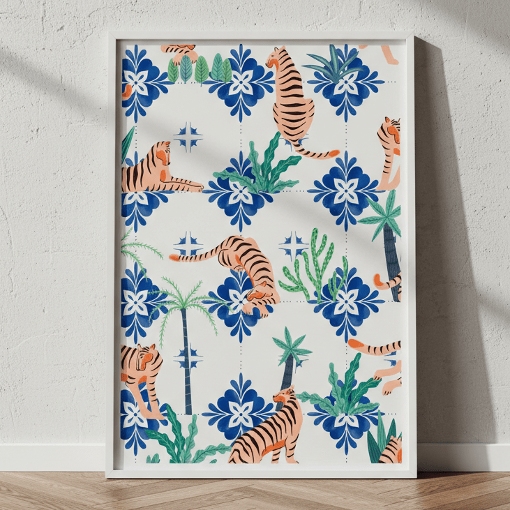 Tigers in Morocco by 83 Oranges wall - art - picture - poster