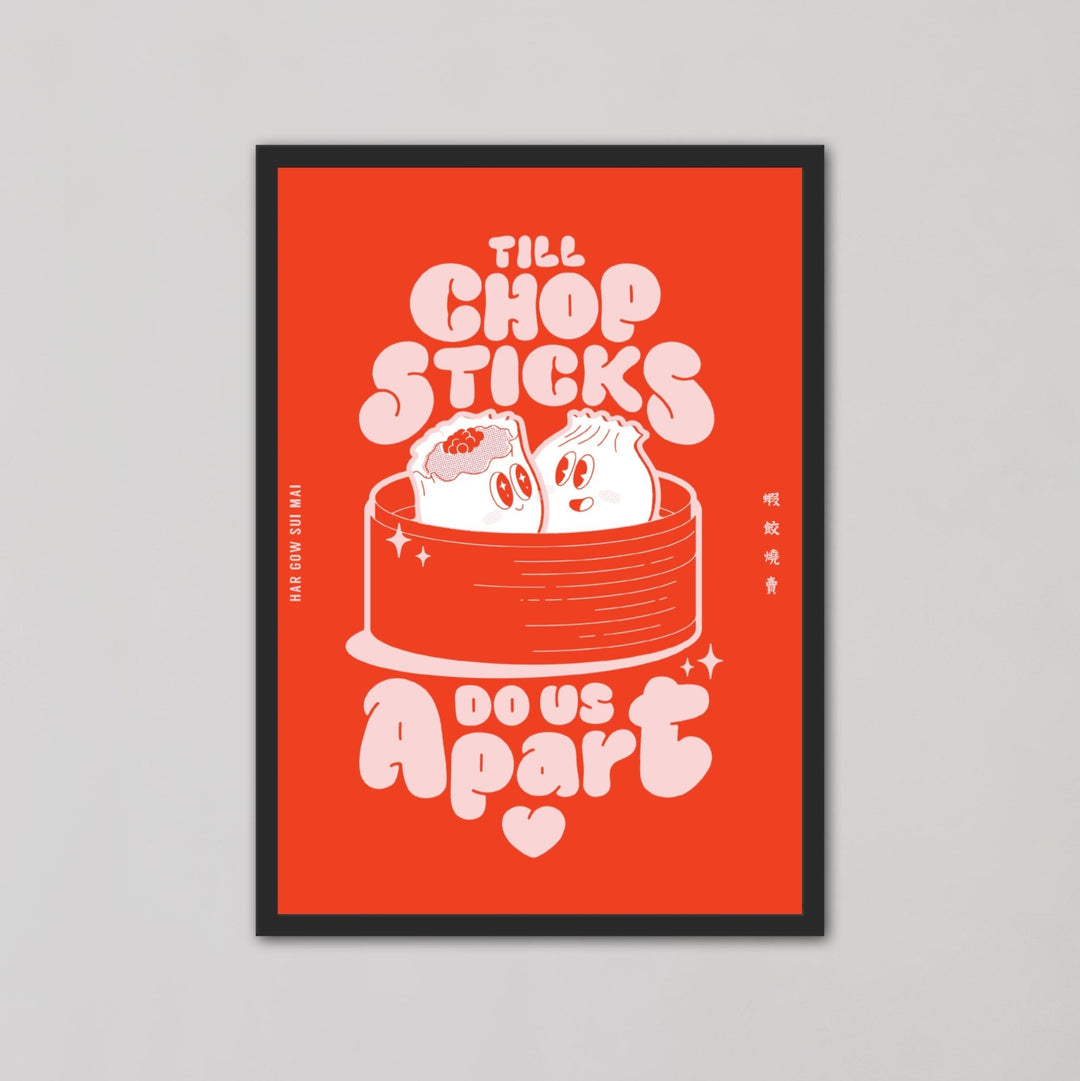 Till Chop Sticks Do Us Apart Orange Wall Art - Style My Wall