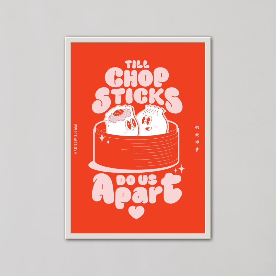 Till Chop Sticks Do Us Apart Orange Wall Art - Style My Wall