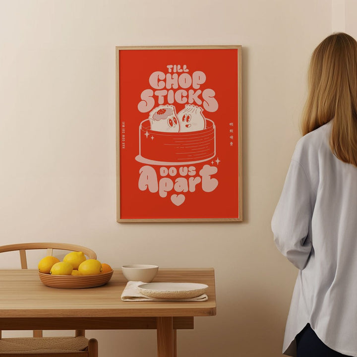 Till Chop Sticks Do Us Apart Orange Wall Art - Style My Wall