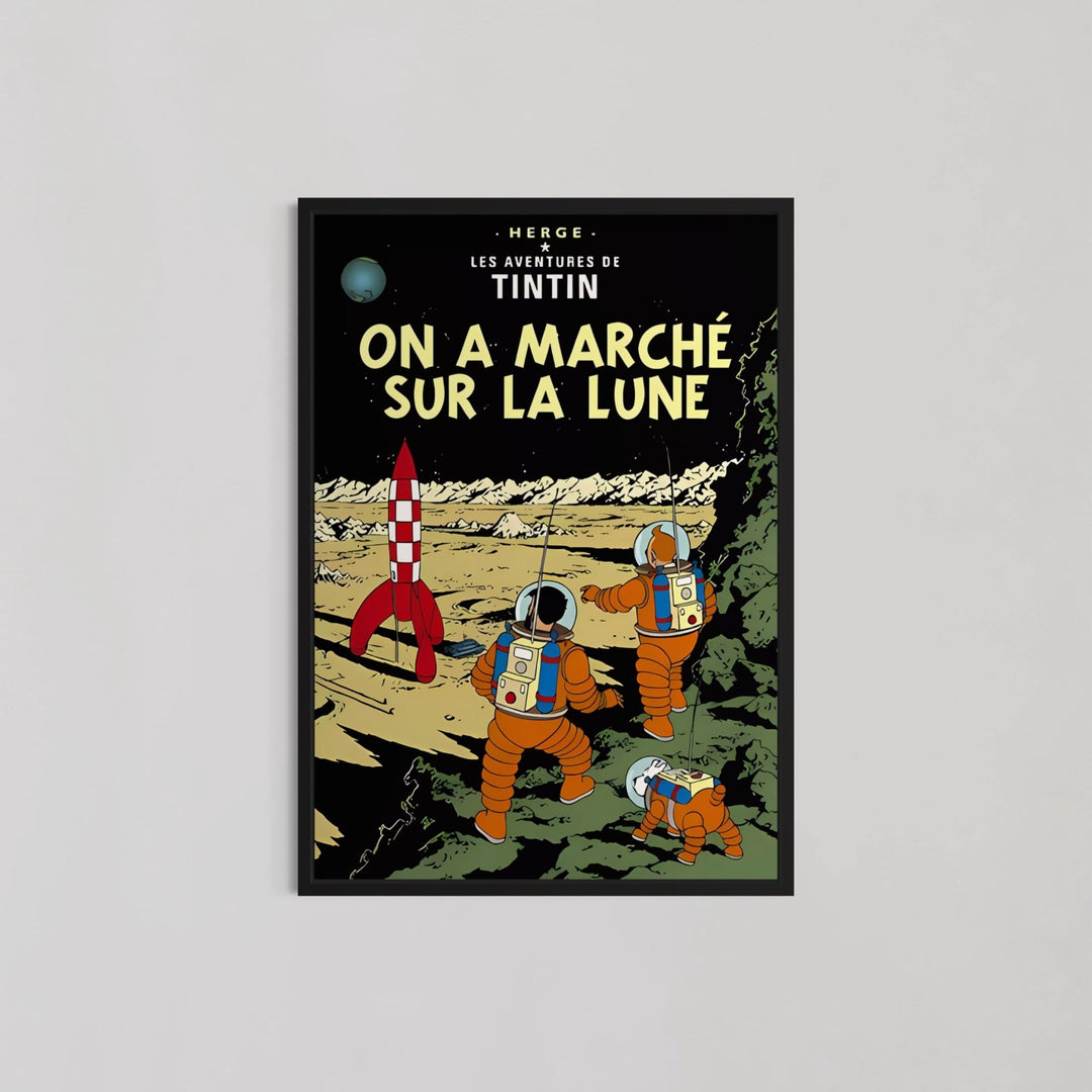 Tintin On a Walk on the Moon Bedroom Wall Art - Style My Wall