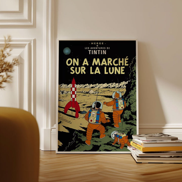 Tintin On a Walk on the Moon Bedroom Wall Art - Style My Wall